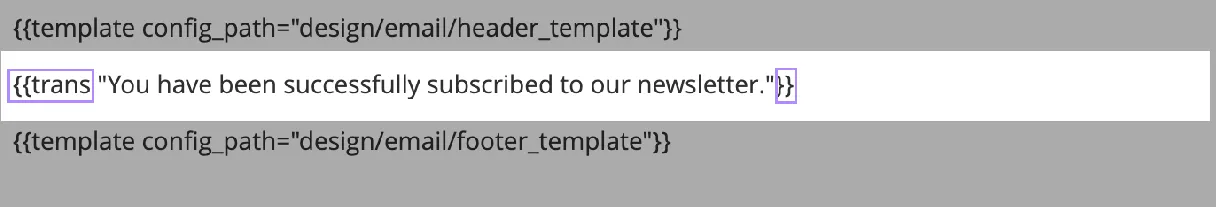 Email Template: body